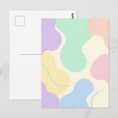 Pastel Blob Abstracte Organische Vormen Briefkaart (Voorkant / Achterkant)