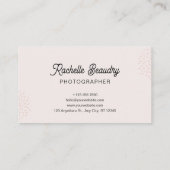Pastel Blob Fotografie Mode Designer Visitekaartje (Achterkant)