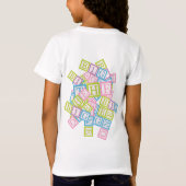 Pastel Block Letters Big One First Birthday T-shirt (Achterkant)