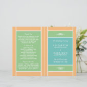 Pastel Block - Tropische Colors Wedding Programme (Staand voorkant)