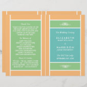 Pastel Block - Tropische Colors Wedding Programme (Voorkant / Achterkant)