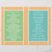 Pastel Block - Tropische Colors Wedding Programme (Achterkant)