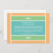 Pastel Block - Tropische kleuren - Weddenschap Informatiekaartje (Voorkant / Achterkant)