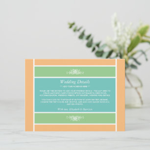 Pastel Block - Tropische kleuren - Weddenschap Informatiekaartje