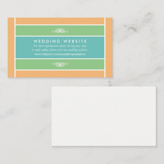 Pastel Block - Tropische kleuren - Weddenschap Web Informatiekaartje (Voorkant / Achterkant)
