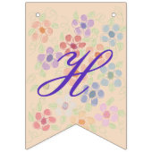 Pastel Bloeide Gelukkige Verjaardag Vlaggetjes (Tweede vlag)