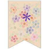 Pastel Bloeide Gelukkige Verjaardag Vlaggetjes (Eerste vlag)