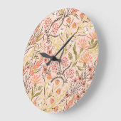 Pastel Bloeiende Bloemen  Patroon Grote Klok (Hoek)