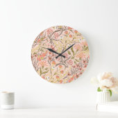 Pastel Bloeiende Bloemen  Patroon Grote Klok (Huis)