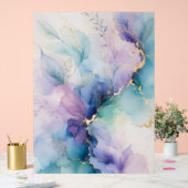 Pastel Bloem Abstract Acryl Bord (Huwelijk)