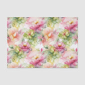 Pastel Bloem Alcohol Inkt Illustratie Grote Print Tissuepapier (Voorkant)