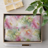 Pastel Bloem Alcohol Inkt Illustratie Grote Print Tissuepapier (Geschenk)