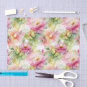 Pastel Bloem Alcohol Inkt Illustratie Grote Print Tissuepapier (Craft)
