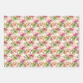 Pastel Bloem Alcohol Inkt Illustratie Kleine Print Inpakpapier Vel (Voorkant 3)