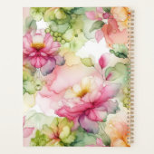 Pastel Bloem Alcohol Inkt Illustratie Personaliser Planner (Achterkant)