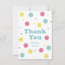 Pastel Bloem Bedankkaart
