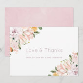 Pastel Bloem Bedankkaart (Voorkant / Achterkant)