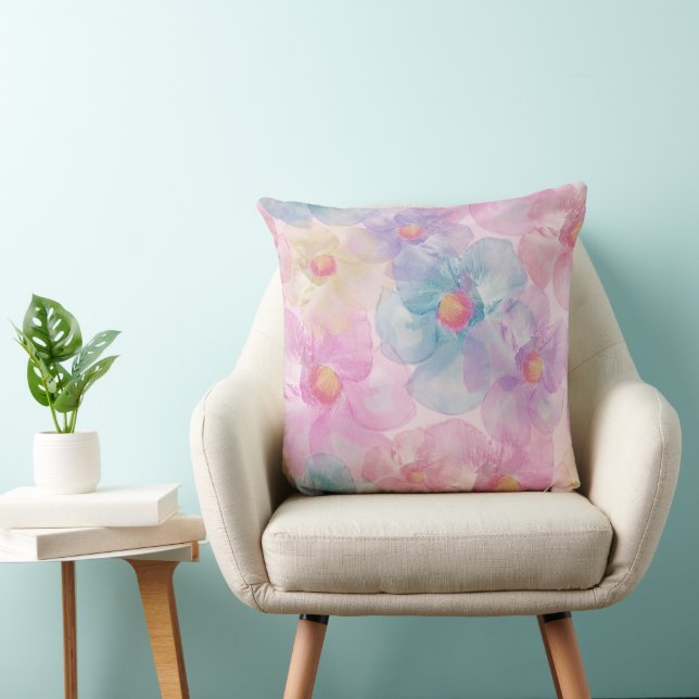 Pastel Bloem Bloesem Kussen (Stoel)