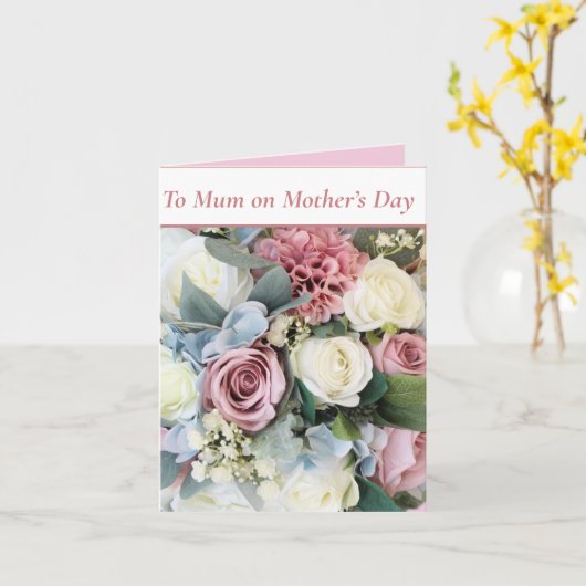 Pastel Bloem Boeket Kaart (Gele Bloem)