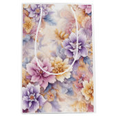 Pastel Bloem Cadeaubag Voor Haar Medium Cadeauzakje (Voorkant)