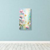 Pastel Bloem Canvas Muurkunst Afdruk (Insitu (Houten vloer))