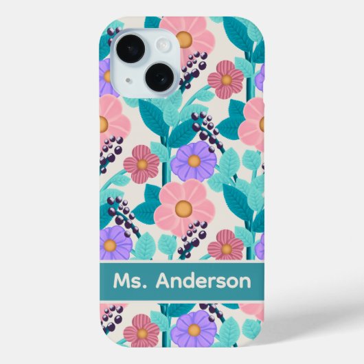 Pastel Bloem Case-Mate iPhone Case (Achterkant)