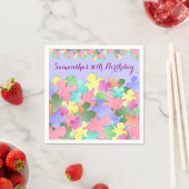 Pastel Bloem Collage Custom VERJAARDAG Servetten (Insitu)