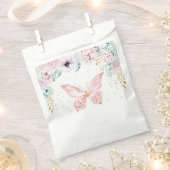 Pastel bloem en vlinder bedankzakje (Geknipt)