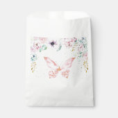 Pastel bloem en vlinder bedankzakje (Voorkant)