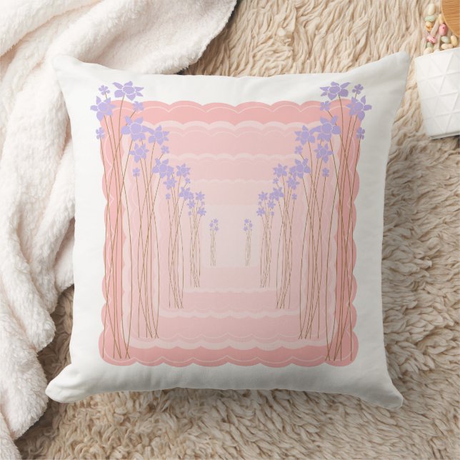 Pastel Bloem Frame Kussen (Deken)