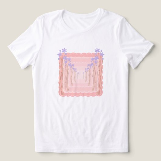 Pastel Bloem Frame Tri-Blend Shirt (Design voorkant)