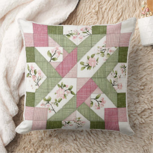 Pastel Bloem Geometrisch Cottagecore Dekbed Patroo Kussen