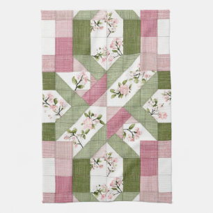Pastel Bloem Geometrisch Cottagecore Dekbed Patroo Theedoek
