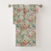 Pastel Bloem Handdoeken Rococo-Geïnspireerde Badka (Insitu)
