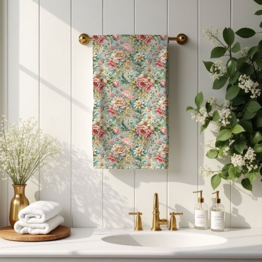 Pastel Bloem Handdoeken Rococo-Geïnspireerde Badka