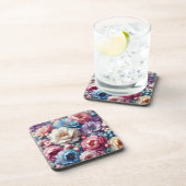 Pastel Bloem Hard Plastic Kurk Rug Onderzetter Set (Rechterzijde)