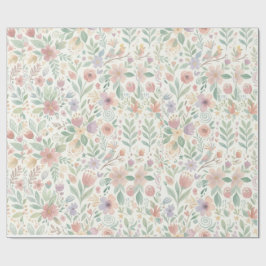 Pastel Bloem Inpakpapier