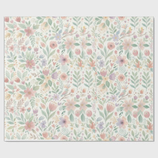 Pastel Bloem Inpakpapier