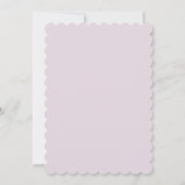 Pastel Bloem Kader Doop Uitnodiging (Achterkant)
