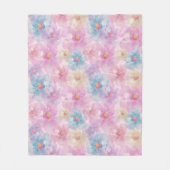 Pastel Bloem Knop Fleece Deken (Voorkant)