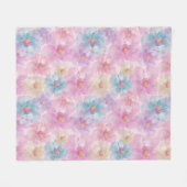 Pastel Bloem Knop Fleece Deken (Voorkant (Horizontaal))