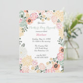  Pastel Bloem Krans Partij Sjabloon Kaart (Staand voorkant)