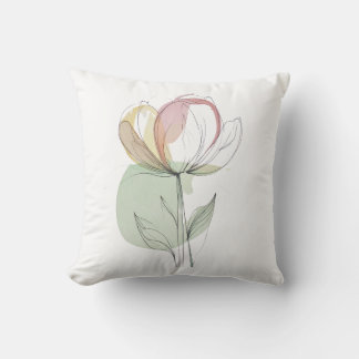 Pastel Bloem Kussenhoes Kussen