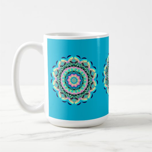 Pastel Bloem Mandala Mok (Links)