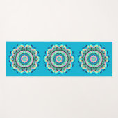Pastel Bloem Mandala Yoga Mat (Voorkant (horizontaal))