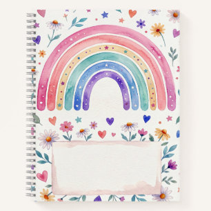 Pastel Bloem Naamboek Notitieboek