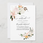 Pastel Bloem Online Virtueel Huwelijk Kaart (Voorkant)