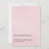 Pastel Bloem Online Virtueel Huwelijk Kaart (Achterkant)