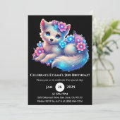 Pastel Bloem Puppy Verjaardag Kaart (Staand voorkant)