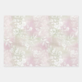 Pastel Bloem Roze Groen Lavendel Bloem Inpakpapier Vel (Voorkant)